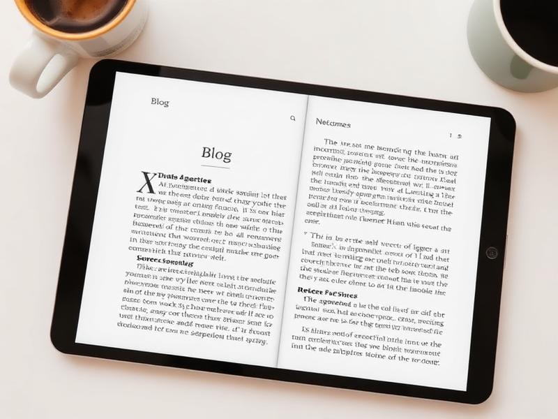 Tablet showing a long-form article layout